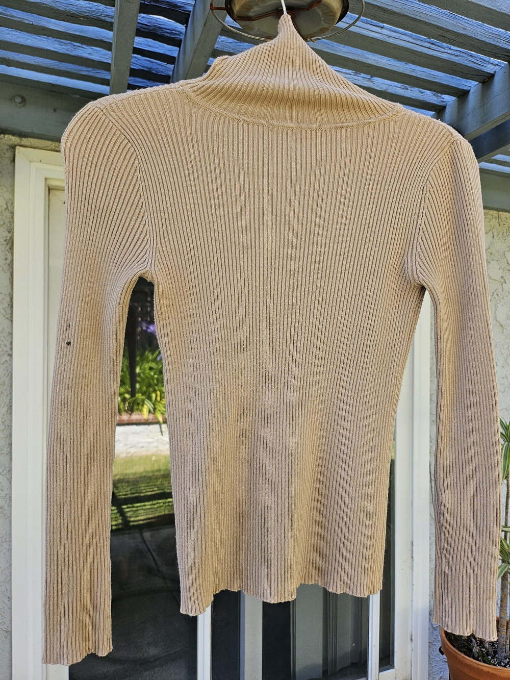 Source Unknown Brown Ribbed Crop Top